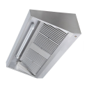 Hotte murale avec moteur 2000x700x450 mm avec variateur, éclairage, filtre et robinet de vidange PREMIUM / GOLDINOX