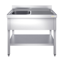 Plonge inox 1 bac - 1200 x 700 mm égouttoir droite ECO / GOLDINOX 