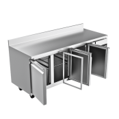 Table réfrigérée adossée Tropicalisée 3 portes IDEAL - GOLDINOX
