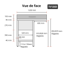 Plonge lave-vaisselle inox 1 bac 1200x600 mm avec égouttoir à droite IDEAL - GOLDINOX