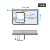 Plonge lave-vaisselle inox 1 bac 1200x600 mm avec égouttoir à droite IDEAL - GOLDINOX