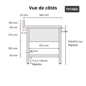 Plonge lave-vaisselle inox 1 bac - 1400 x 600 mm égouttoir droit ECO / GOLDINOX