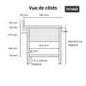Plonge lave-vaisselle inox 1 bac - 1400 x 600 mm égouttoir droit ECO / GOLDINOX