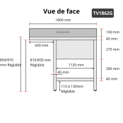 Plonge lave-vaisselle inox 2 bacs - 1800 x 600 mm égouttoir gauche ECO / GOLDINOX