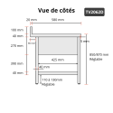 Plonge lave-vaisselle inox 2 bacs - 2000 x 600 mm égouttoir droite PREMIUM / GOLDINOX