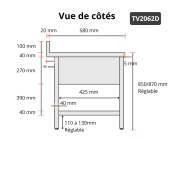 Plonge lave-vaisselle inox 2 bacs - 2000 x 600 mm égouttoir droite ECO / GOLDINOX