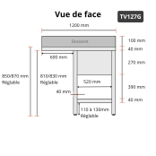 Plonge lave-vaisselle inox 1 bac - 1200 x 700 mm égouttoir gauche ECO / GOLDINOX