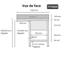 Plonge lave-vaisselle inox 2 bacs - 1600 x 700 mm égouttoir gauche ECO / GOLDINOX