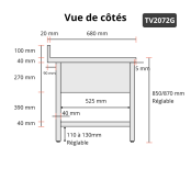 Plonge lave-vaisselle inox 2 bacs - 2000 x 700 mm égouttoir gauche PREMIUM / GOLDINOX