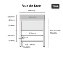Plonge inox 600x600 avec 1 bac PREMIUM - GOLDINOX