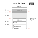 Plonge inox 1 bac - 700 x 600 mm ECO / GOLDINOX 