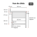 Plonge inox 1 bac - 700 x 600 mm ECO / GOLDINOX 