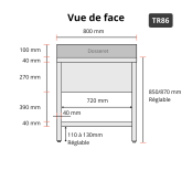 Plonge inox 1 bac - 800 x 600 mm PREMIUM / GOLDINOX 