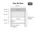 Plonge inox 1 bac - 800 x 600 mm ECO / GOLDINOX 