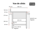 Plonge inox 1 bac - 1200 x 600 mm égouttoir gauche PREMIUM / GOLDINOX