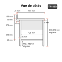 Plonge inox 1 bac - 1000 x 600 mm égouttoir droite PREMIUM / GOLDINOX