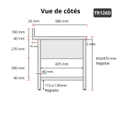 Plonge inox 1 bac - 1200 x 600 mm égouttoir droite PREMIUM / GOLDINOX 