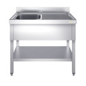 Plonge inox 1 bac - 1200 x 600 mm égouttoir droite ECO / GOLDINOX 