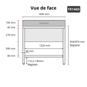 Plonge inox 2 bacs - 1400 x 600 mm égouttoir droite PREMIUM / GOLDINOX 