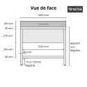Plonge inox 2 bacs - 1600 x 700 mm égouttoir gauche PREMIUM / GOLDINOX 
