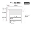 Plonge inox 2 bacs - 1600 x 700 mm égouttoir droite ECO / GOLDINOX 