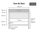 Plonge inox 2 bacs - 1800 x 700 mm égouttoir gauche PREMIUM / GOLDINOX 