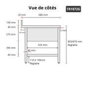 Plonge inox 2 bacs - 1800 x 700 mm égouttoir gauche PREMIUM / GOLDINOX 