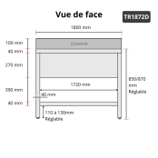 Plonge inox 2 bacs - 1800 x 700 mm égouttoir droite PREMIUM / GOLDINOX 