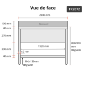 Plonge inox 2 bacs - 2000 x 600 mm égouttoir gauche ECO / GOLDINOX 