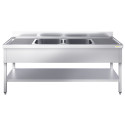 Plonge inox 2 bacs - 2000 x 700 mm égouttoir droite et gauche ECO / GOLDINOX 