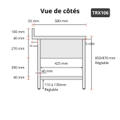 Plonge inox grande cuve 1000x600mm avec 1 bac PREMIUM - GOLDINOX
