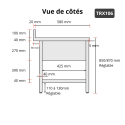 Plonge inox grande cuve 1000x600mm avec 1 bac PREMIUM - GOLDINOX