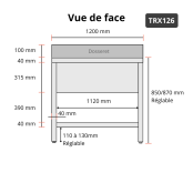 Plonge inox 1 grande cuve - 1200 x 600 mm / GOLDINOX