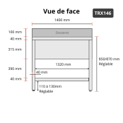 Plonge inox 1 grande cuve - 1400 x 600 mm / GOLDINOX