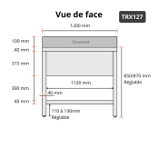 Plonge inox 1 grande cuve - 1200 x 700 mm / GOLDINOX