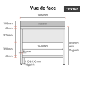 Plonge inox 1 grande cuve - 1600 x 700 mm / GOLDINOX