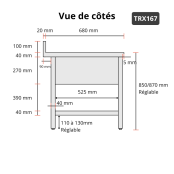 Plonge inox 1 grande cuve - 1600 x 700 mm / GOLDINOX