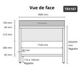 Plonge inox 1 grande cuve - 1800 x 700 mm / GOLDINOX