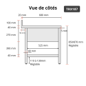 Plonge inox 1 grande cuve - 1800 x 700 mm / GOLDINOX