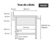 Plonge inox 1 grande cuve - 2000 x 700 mm / GOLDINOX