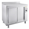 Meuble bas inox chauffant 1200 x 600 mm adossée ECO / GOLDINOX