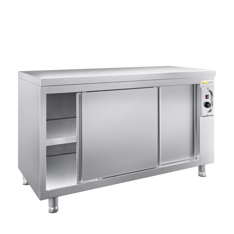Meuble bas inox chauffant 1600 x 700 mm ECO / GOLDINOX