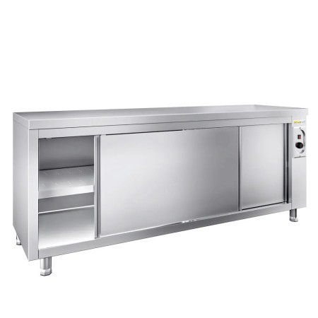 Meuble bas inox chauffant 2000x700 mm IDEAL - GOLDINOX