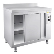Meuble bas inox chauffant 1200 x 700 mm adossée ECO / GOLDINOX
