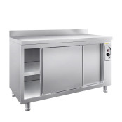 Meuble bas inox chauffant 1600 x 700 mm adossée ECO / GOLDINOX