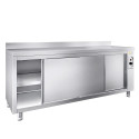 Meuble bas inox chauffant 2000 x 700 mm adossée ECO / GOLDINOX