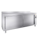 Meuble bas inox chauffant 2000 x 700 mm adossée ECO / GOLDINOX