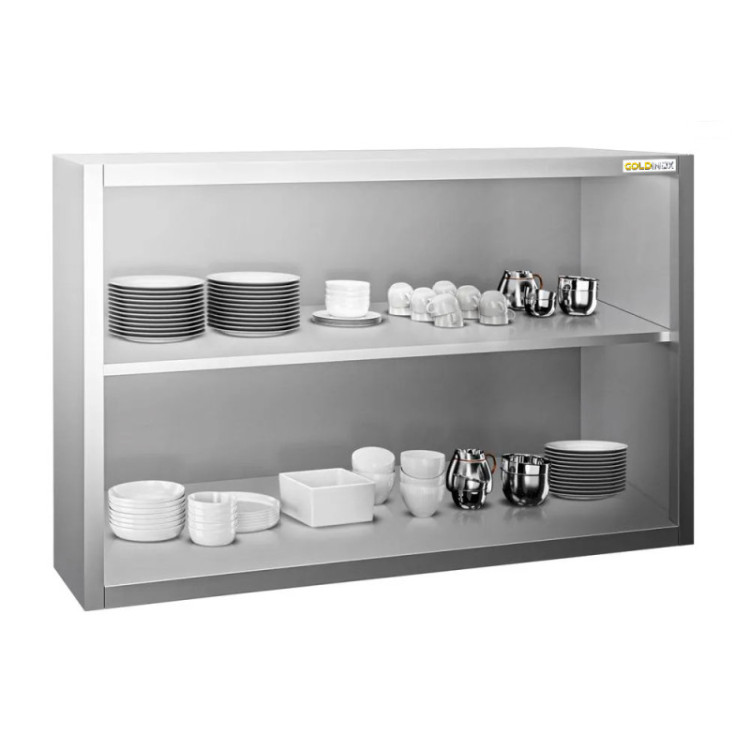 Placard mural inox 1200x400 mm - Hauteur 800 mm ouvert IDEAL - GOLDINOX