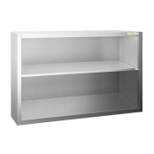 Placard mural inox 1200x400 mm - Hauteur 800 mm ouvert IDEAL - GOLDINOX
