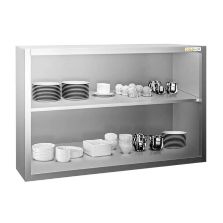 Placard mural inox 1200x400 mm - Hauteur 800 mm ouvert PREMIUM - GOLDINOX
